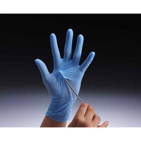 使いきりニトリル手袋(粉なし)　ニトリスト・タフ　No.883　Lサイズ　ブルー　1箱(100枚入) 　ショーワグローブ（わけあり品）