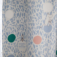 スミノエ MOOMIN セミオーダー カーテン カラーサークル 1500×950mm ブルー １セット(2枚入)（直送品）