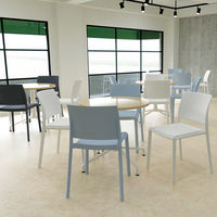 藤沢工業 TOKIO リフレッシュチェア ライトブルー BCQ21SA LB 1セット(4脚入)（取寄品）