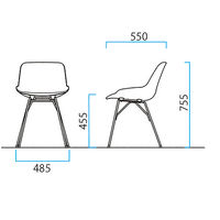 藤沢工業 TOKIO リフレッシュチェア ダークグレー RCQ21A DG 1セット(2脚入)（取寄品）