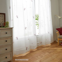 スミノエ MOOMIN セミオーダー レースカーテン アンブレラ 3000×2140mm ホワイト １セット(2枚入)（直送品）