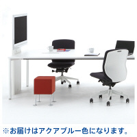 【組立設置込】内田洋行 UCHIDA（ウチダ） KRENE クレネチェア 肘なし アクアブルー ホワイトシェル KRA-100WC 1脚（3梱包）（直送品）