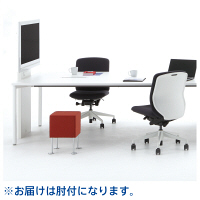 【組立設置込】内田洋行 UCHIDA（ウチダ） KRENE クレネチェア R肘付き ブラック ホワイトシェル KRA-130WC 1脚（4梱包）（直送品）