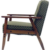 【軒先渡し】ヤマソロ ロージー 1人掛けソファ ドットグリーン 幅650×奥行670×高さ730×座面高370mm 1台（直送品）