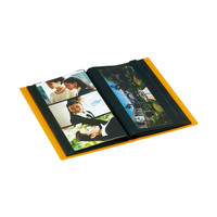 コクヨ（KOKUYO） ポシェットアルバム<黒台紙> A4スリム L判300枚収容 黄 ア-NP930Y 1冊（直送品）