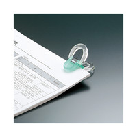 コクヨ（KOKUYO） ラクリップ（コンパクト） 口幅寸法28mm 緑・白 クリ-134-1N 1セット（20個:2個入×10パック）（直送品）