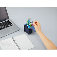 コクヨ ペンケース<ネオクリッツ> ネイビー×ブルー F-VBF180-2 1セット(3個)