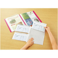 コクヨ 領収書&明細書ファイルα<ノビータα> 透明 台紙 ラ-NF500T 1セット(25冊)