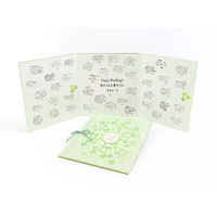 デザインフィル カラー色紙 三つ折り リボン クローバー柄 33225006 1枚