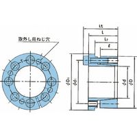 椿本チエイン (株)椿本チエイン 軸締結具 パワーロック KEーLPシリーズ(低面圧仕様) PL005ー016KEーLP 1P（直送品）