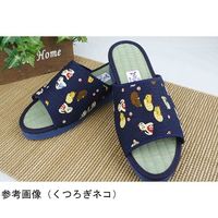 アイ・エス・エム 藍染め 和柄 たたみサンダル くつろぎネコ Lサイズ K11545 1個 65-1335-75（直送品）