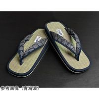 アイ・エス・エム 和柄たたみ草履 雪駄タイプ 紳士用 麻の葉 K11612 1個 65-1336-18（直送品）