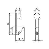 日軽産業 Jフック・シングル ホワイト 2個入 MJ-017W 1セット(2個) 63-7912-13（直送品）