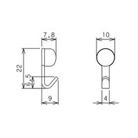 日軽産業 Jフック・ミニ ホワイト 2個入 MJ-018W 1セット(2個) 63-7912-22（直送品）