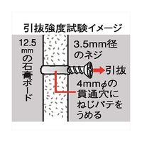 建築の友 ねじパテ・石膏ボードの壁用 10cc NG-01 1個 63-7920-67（直送品）