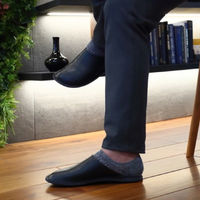 ヤマト Reelaルームサボ本革スムース ブラック 23ー24cm(Lady) YLS211 BLK 1足（直送品）