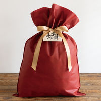 ヘッズ 不織布リボン付ギフトバッグーL/エンジ 50枚（10枚×5セット）