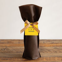 ヘッズ 不織布リボン付ワインバッグ/ブラウン 100枚（10枚×10セット）