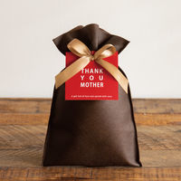 ヘッズ 不織布リボン付ギフトバッグーXS/ブラウン 100枚（10枚×10セット）