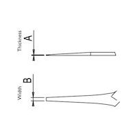 Dumont 超精密ピンセット 0103ーFーPO 20ー6205ー15 1本 568-7105（直送品）