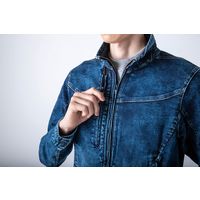 イーブンリバー ストレッチデニムブルゾン X9 パウダーブルー LL USD907-69-LL 1着（直送品）