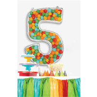 Amscan 44118<バルーンフォームズ.5 シルバー 数字 風船 0203670605 1パック(1枚入)（直送品）