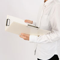 ナカバヤシ ダブルストッパーファイル 二つ折り ダブルとじ具 A4/A3兼用 ホワイト CH-9030W 1セット(1冊×2)