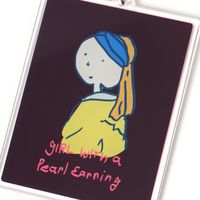 （世界の名作）アクリルキーホルダー2 真珠の耳飾り LAKOLE/ラコレ