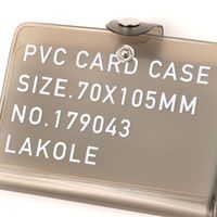 【LAKOLE/ラコレ】 クリアカードファイル グレー