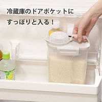 リバティーコーポレーション 米びつ 米入れ 2.4kg 冷蔵庫 ワームグレー LD-243 1個