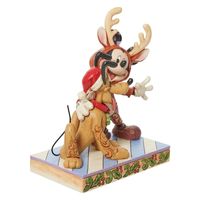 enesco トナカイに扮したミッキーとプルート フィギュア 高さ16cm DTR6013059 1個（直送品）