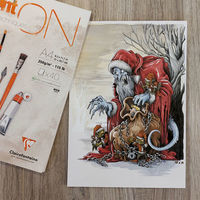 クレールフォンテーヌ ペイントオン ポストカードサイズ ホワイト 15枚 1 cf16805 1パック