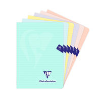 クレールフォンテーヌ ミメジスパステル　ホチキス留めノートＡ５　横罫 コーラル 1冊（直送品）