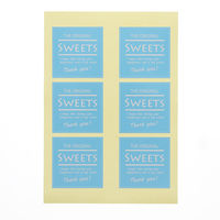 シモジマ ギフトシール Sweets スクエアブルー 007062312 1束(90片)