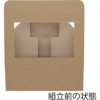 シモジマ 食品箱 ネオクラフト 窓付BOX L クラフト 004248045 1袋(20枚)