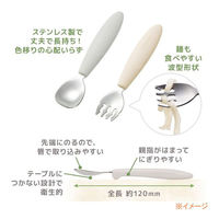 ピジョン じぶんでパクパク スプーン&フォーク EARTHカラー 1032115 1個（直送品）
