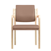 藤沢工業 ナチュラル ウッドチェア テラコッタ 福祉用イス 介護用イス スタッキング椅子 木製イス 木製チェア 天然木 ブラウン 1脚