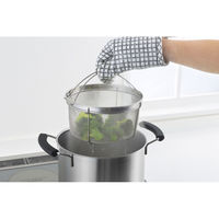 ヨシカワ ステンレス茹であげザル 19cm 1686191 1個