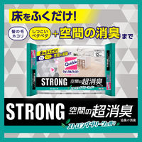 クイックルワイパー 立体吸着ウエットシート ストロング 空間の超消臭 1セット（24枚入×3パック） 花王