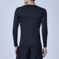 おたふく手袋 BT冷感・消臭パワーストレッチ ロングスリーブ Vネックシャツ ブラック L JW-639 1枚（直送品）