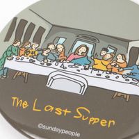 （世界の名作）缶バッジ ラストサパー 1セット（1個×2） LAKOLE/ラコレ