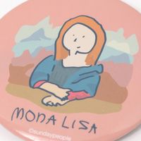 （世界の名作）缶バッジ モナリザ 1セット（1個×2） LAKOLE/ラコレ