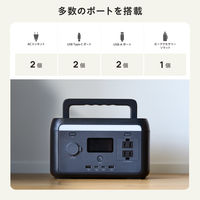 ポータブル電源 205Wh リン酸鉄 バッテリー 急速充電 PD 最大65W ブラック DE-PS200PEBK エレコム 1個（直送品）