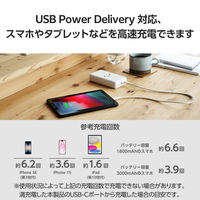 モバイルバッテリー 大容量 20000mAh USB-C×2 最大 20W しろちゃん EC-C24WF エレコム 1個（直送品）