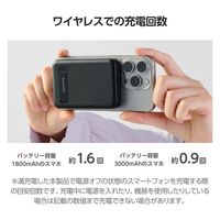 モバイルバッテリー iPhone ワイヤレス充電 スタンド付 USB-C×1 5000mAh EC-C25BK エレコム 1個