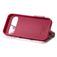 P242 ケース レザー 手帳型 マグネット 衝撃吸収 花柄 ディープピンク PM-P242PLFUJPND エレコム 1個（直送品）