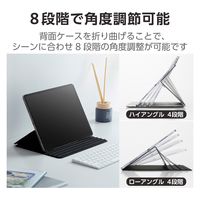 13インチ iPad Air (M2) ケース レザー 本体マグネット装着 手帳型 黒 TB-A24XWVDBK エレコム 1個