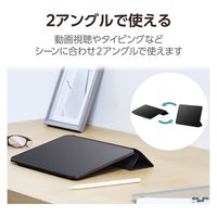 11インチ iPad Pro (M4) 2024年用 ケース レザー 手帳型 黒 TBWA24PMWVPF2BK エレコム 1個（直送品）