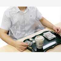 つばさ 2Wayお食事用ポケット付きエプロン 介護用  ホワイト 60078W 1箱