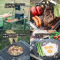 TENT FACTORY(テントファクトリー) Vグリル&ファイアスタンド 耐熱500℃タイプ ブラック TFFG32500 1個（直送品）